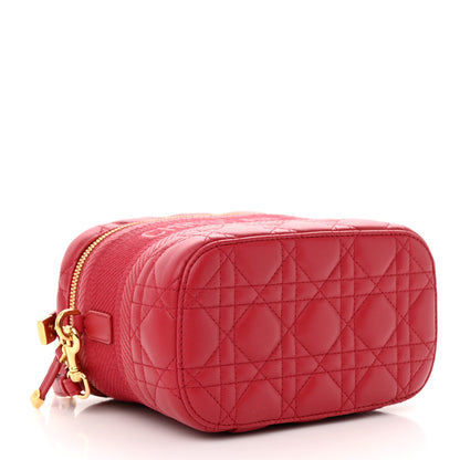 Christian Dior Lambskin Cannage Small Diortravel Vanity Case Red 4 of 9