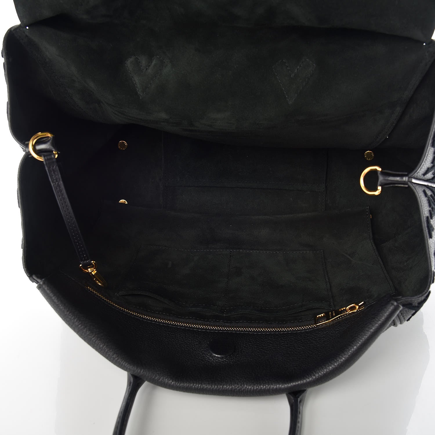 Louis Vuitton Cuir Orfevre Veau Cachemire Tote W GM Black 5 of 14