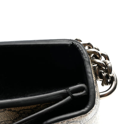 Gucci GG Supreme Monogram Suede Crystal Small Dionysus Shoulder Bag Beige Ebony Black 14 of 15
