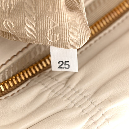 Prada Nappa Gaufre Shopping Satchel White 7 of 22