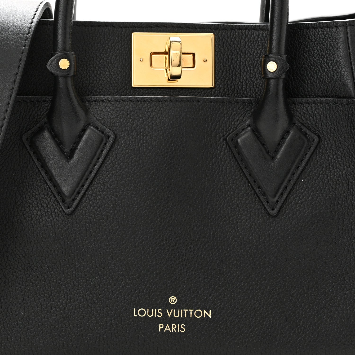 Louis Vuitton Calfskin Monogram On My Side PM Black 7 of 10