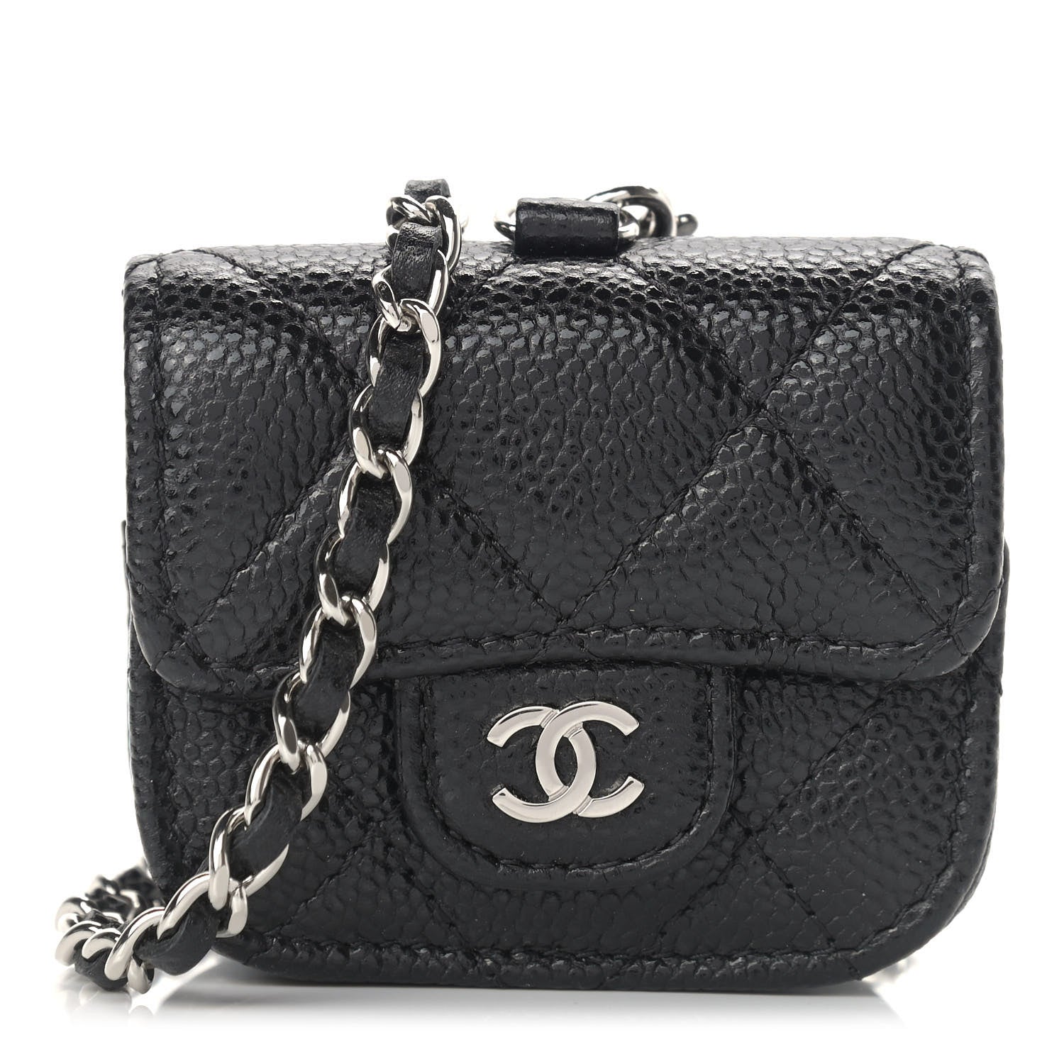 Chanel Caviar Quilted Airpods Pro Case Black 1 of 9