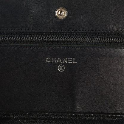 Chanel Calfskin Quilted Cambon Wallet On Chain WOC Black 7 of 16