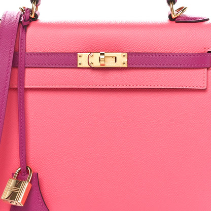 Hermes Epsom Horseshoe Kelly Sellier 25 Rose Azalee Rose Poupre 8 of 11