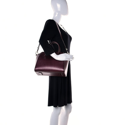 Givenchy Metallic Sugar Goatskin Small Antigona Oxblood 2 of 14
