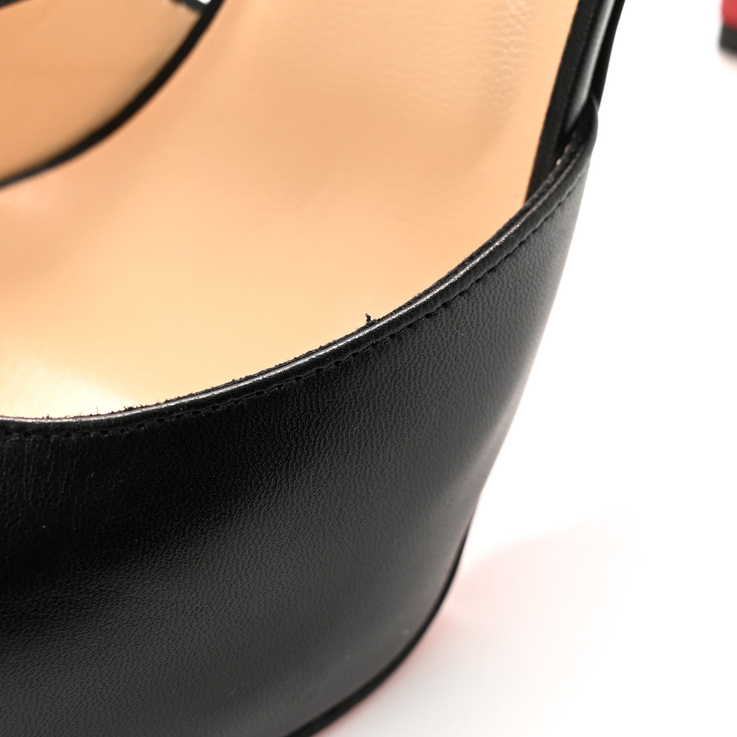 Christian Louboutin Calfskin Catchy Two 120 Pumps 39 Black 10 of 11