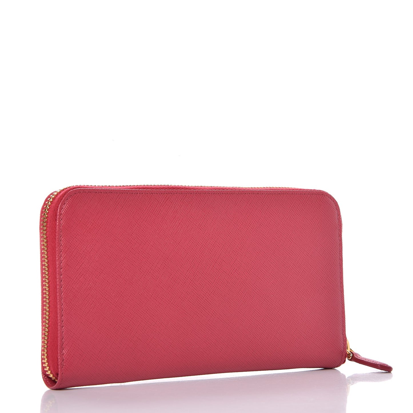 Saffiano Triangle Zip Around Wallet Peonia