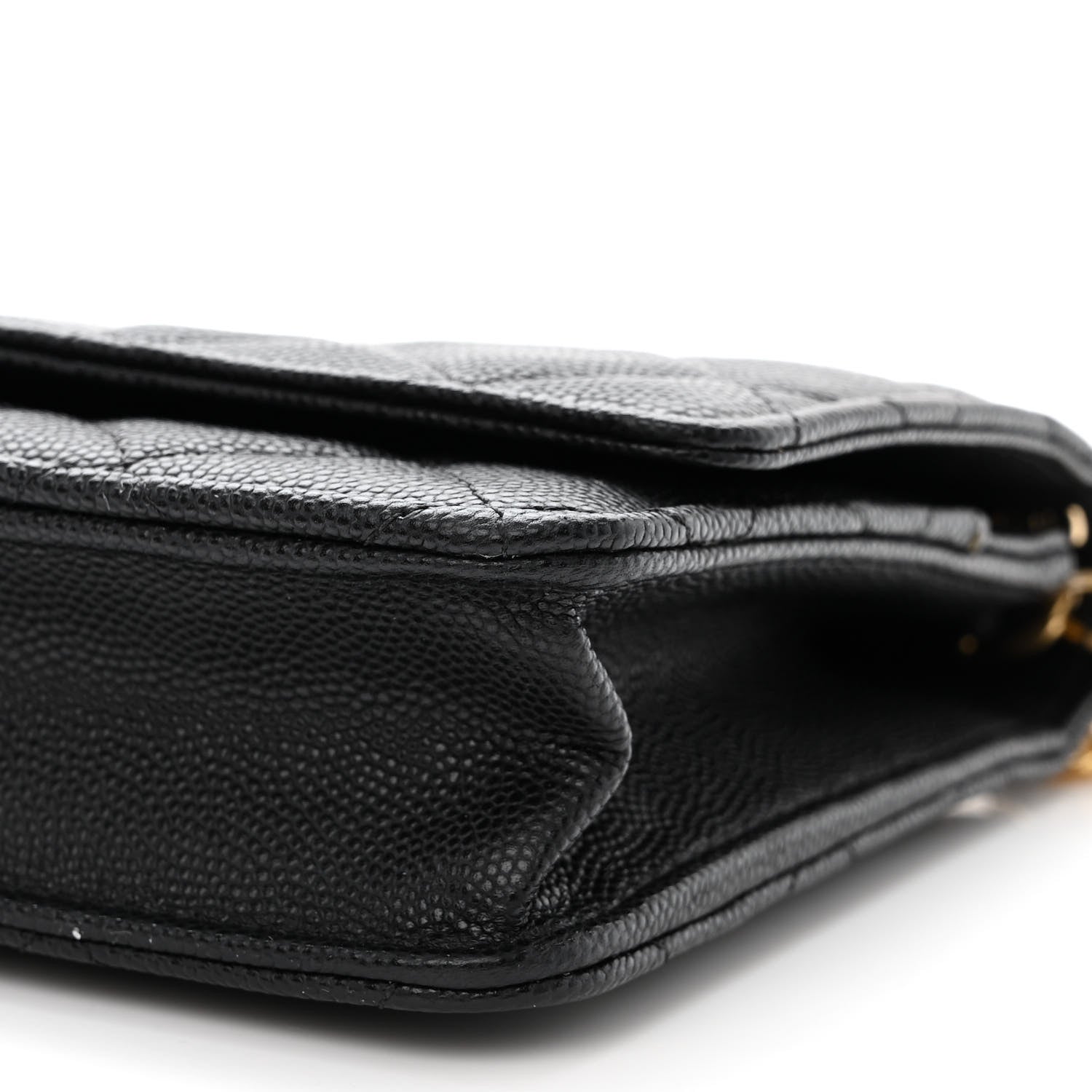 Chanel Caviar Quilted Medallion Wallet on Chain WOC Black 11 of 13