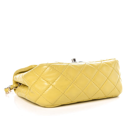 Chanel Lambskin Quilted Mini Square Flap Yellow 4 of 9