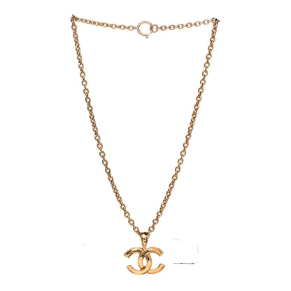 Chanel CC Pendant Necklace Gold 2 of 3