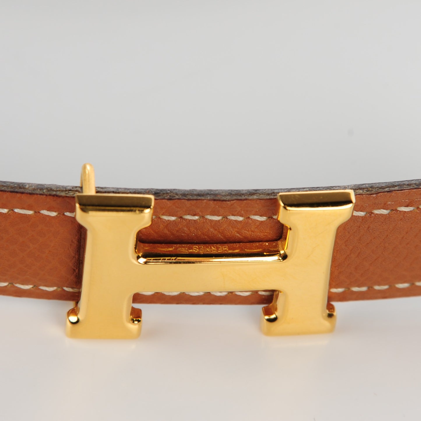 Box Courchevel 18mm H Belt 75 Black Gold