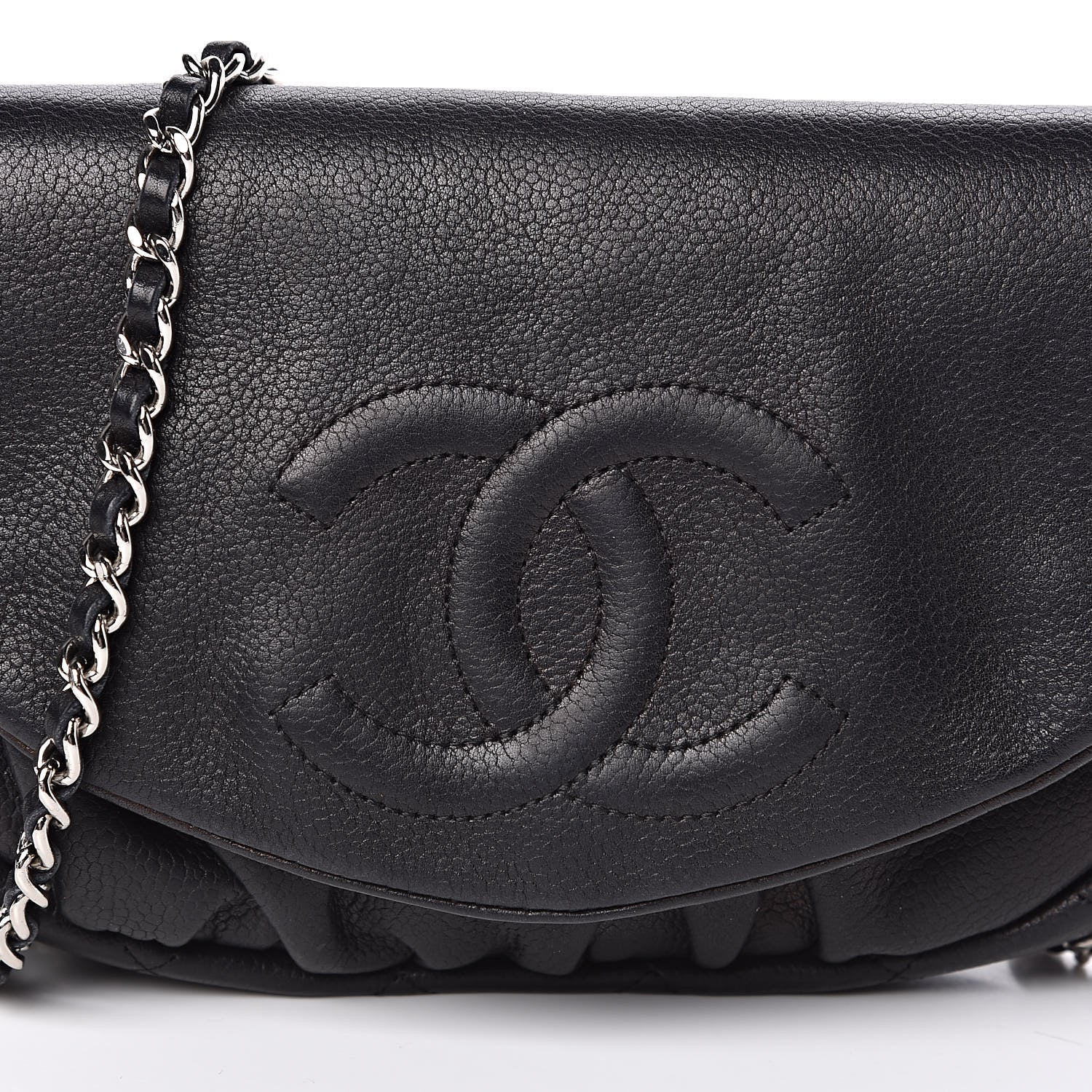 Chanel Caviar Half Moon Wallet On Chain WOC Black 11 of 11