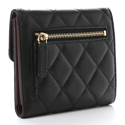 Chanel Caviar Quilted Compact Flap Wallet Black 3 of 8