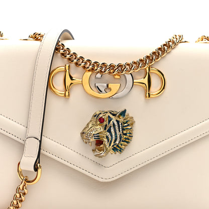 Gucci Vitello Palmellato Lux Crystal Medium Rajah Shoulder Bag Mystic White Multicolor 9 of 11