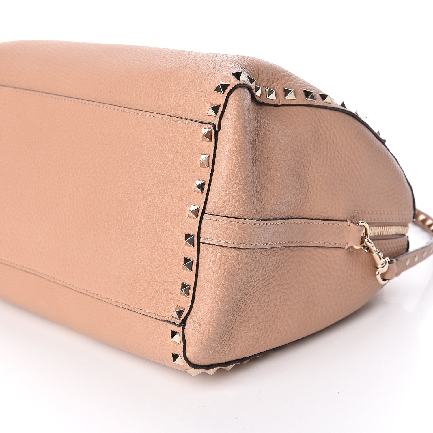 Valentino Garavani Pebbled Calfskin Rockstud Boston Duffle Bag Skin Sorbet 6 of 9