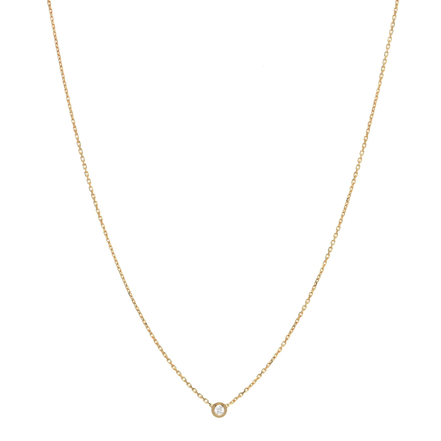 18K Yellow Gold Diamond XS D'Amour Pendant Necklace
