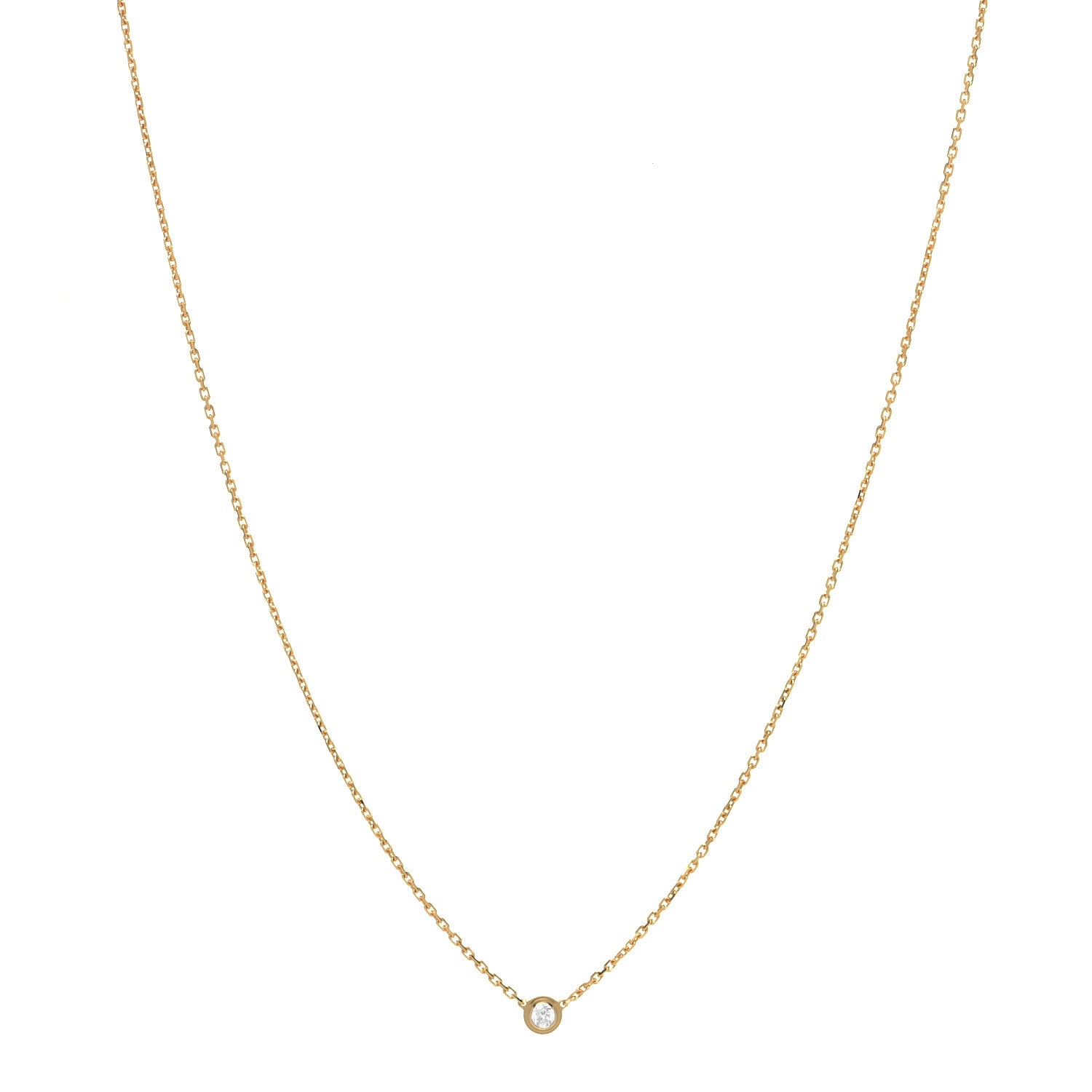 Cartier 18K Yellow Gold Diamond XS D'Amour Pendant Necklace 1 of 5