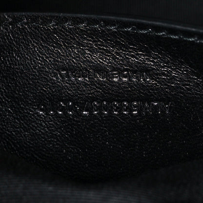 Saint Laurent Crinkled Calfskin Matelasse Monogram Baby Niki Chain Satchel Black 8 of 13