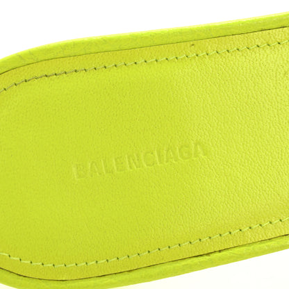 Balenciaga Agneau Arena Cagole 50mm Slide Sandals 40 Fluo Yellow 8 of 10
