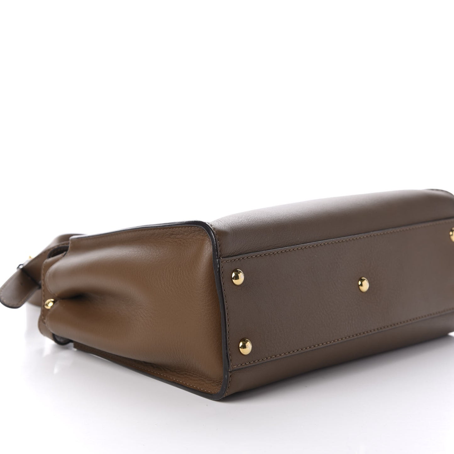 Vitello Seta Fabric Jacquard Pequin Medium Peekaboo Iconic Satchel Foresta Tobacco