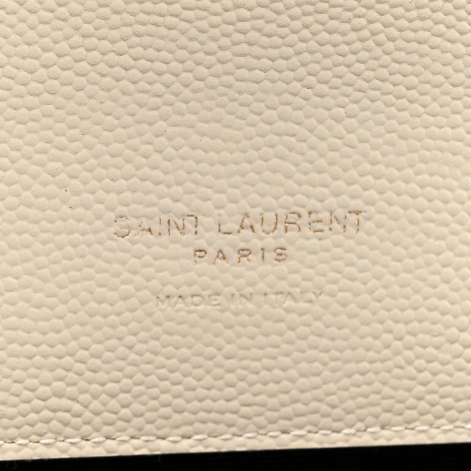 Saint Laurent Grain De Poudre Matelasse Chevron Monogram Envelope Clutch Crema Soft 6 of 7