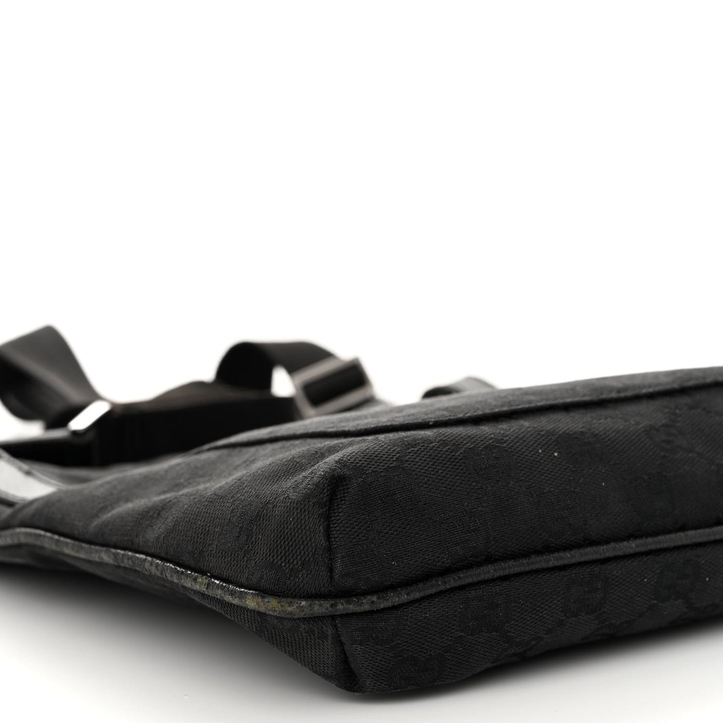 Monogram Flat Messenger Bag Black