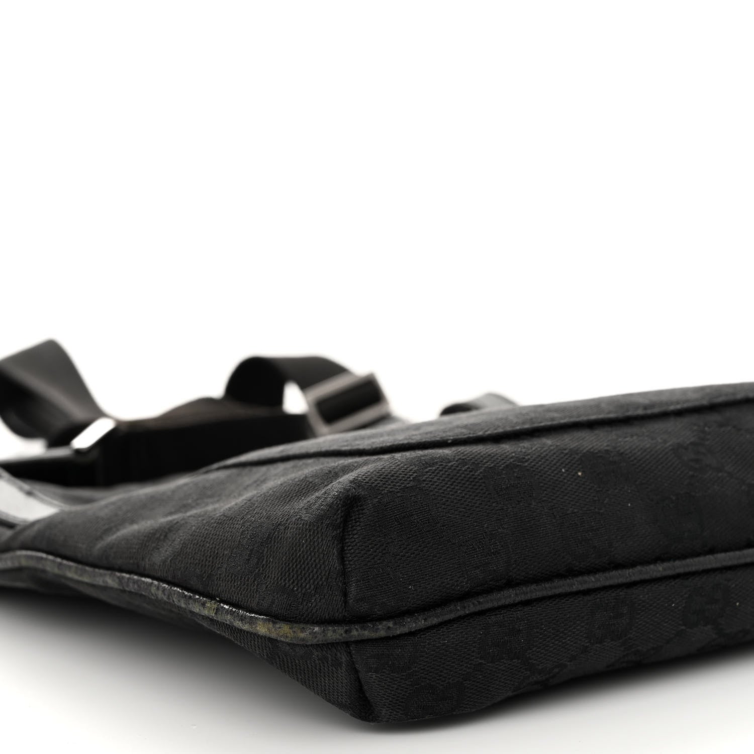 Gucci Monogram Flat Messenger Bag Black 8 of 11