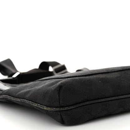 Gucci Monogram Flat Messenger Bag Black 8 of 11