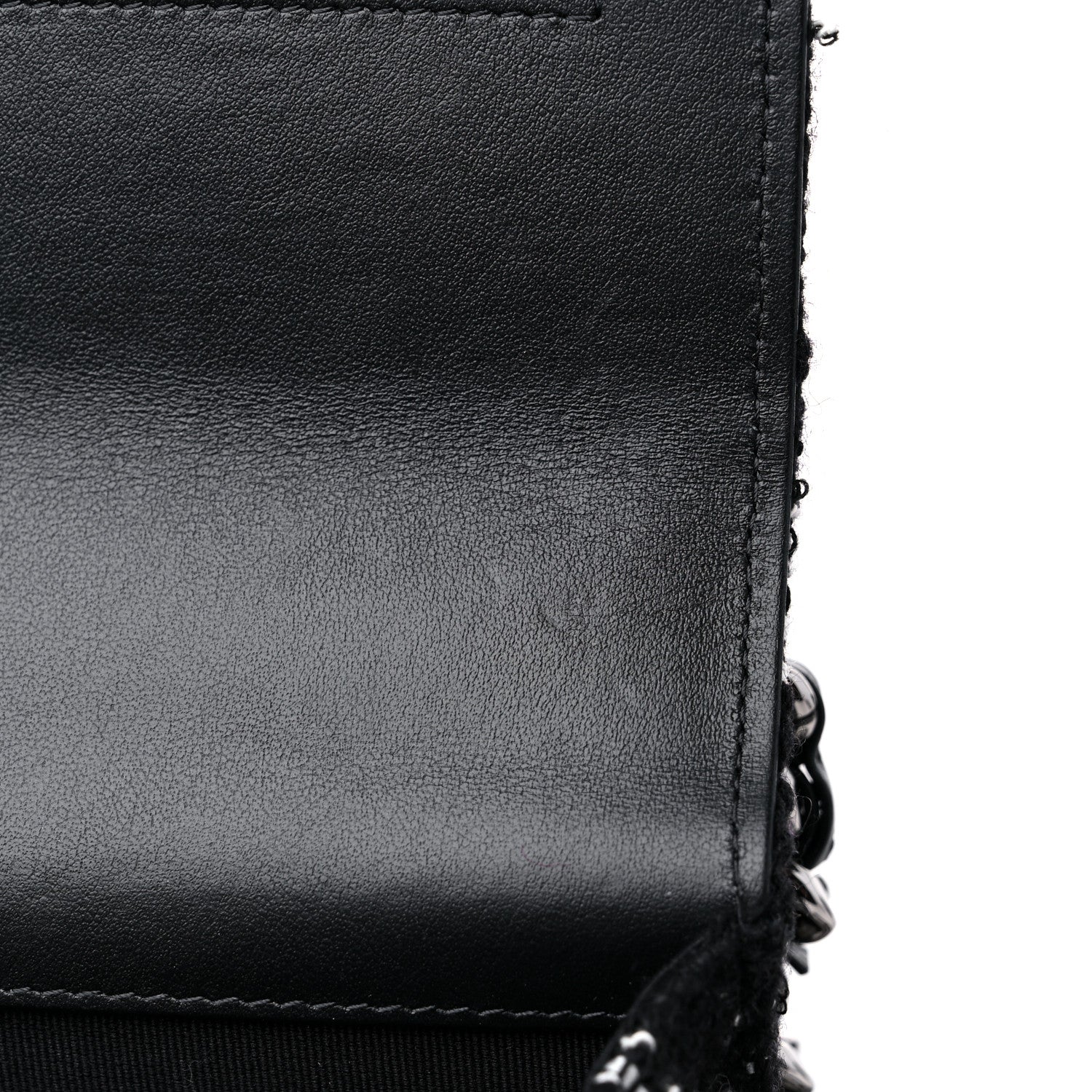 Chanel Tweed Quilted Chanel 19 Wallet On Chain WOC Black White 11 of 11