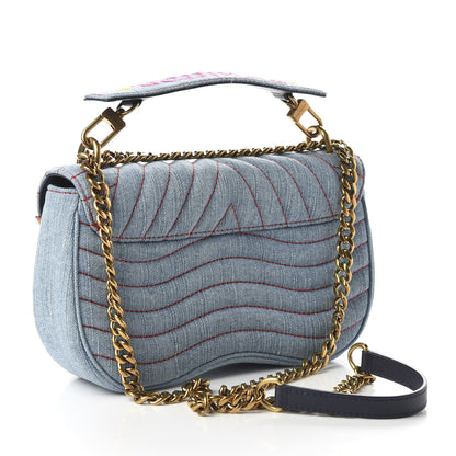 Louis Vuitton Denim New Wave Chain MM Blue 4 of 11