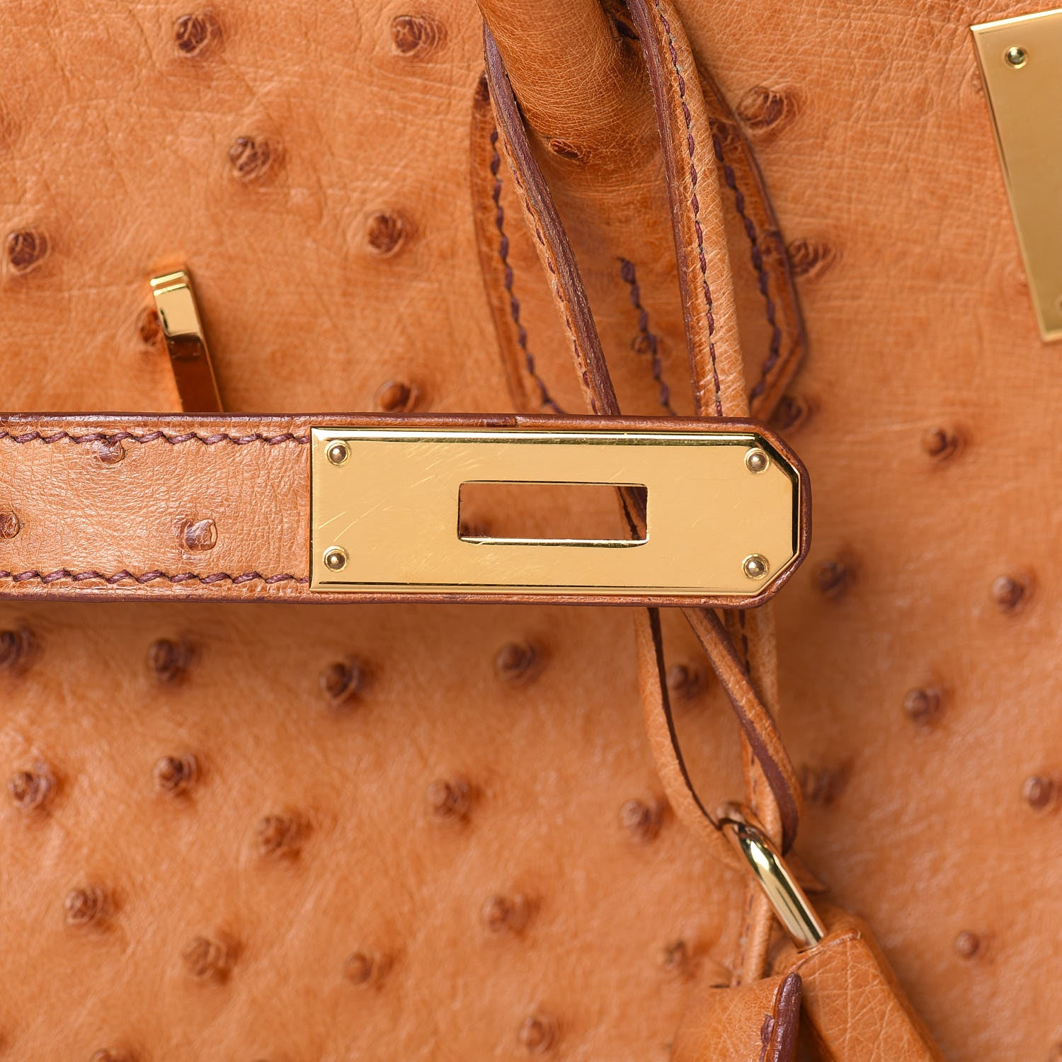 Hermes Ostrich Birkin 35 Gold 8 of 38