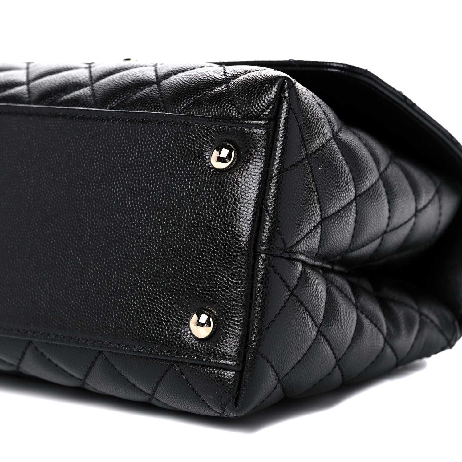 Chanel Caviar Quilted Small Coco Handle Flap Black 8 of 9