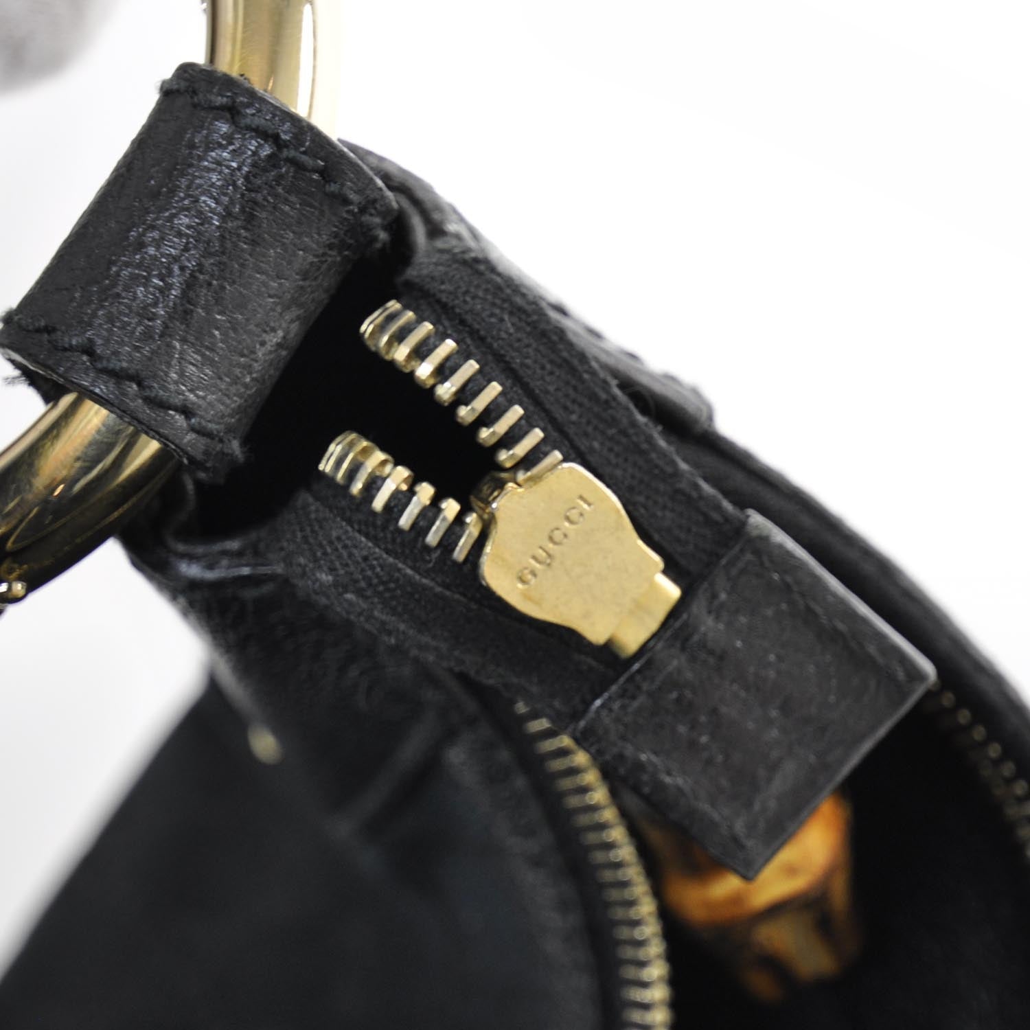 Gucci Monogram Bamboo Ring Hobo Black 9 of 9