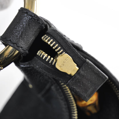 Gucci Monogram Bamboo Ring Hobo Black 9 of 9