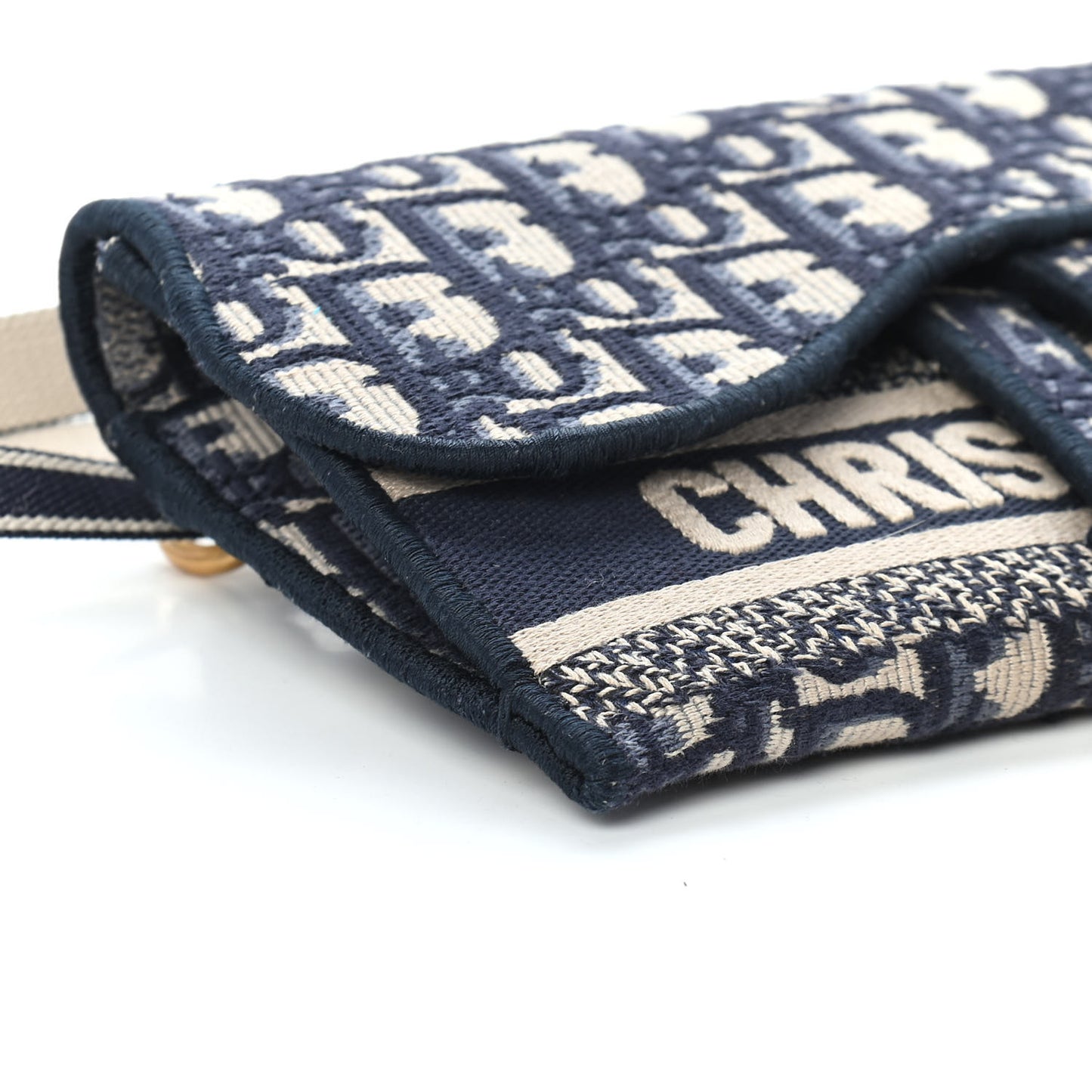 Oblique Slim Saddle Pouch Blue