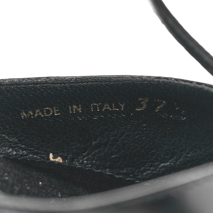 Prada Spazzolato Pointed Toe T-Strap 55mm Slingback Pumps 37.5 Black 8 of 9