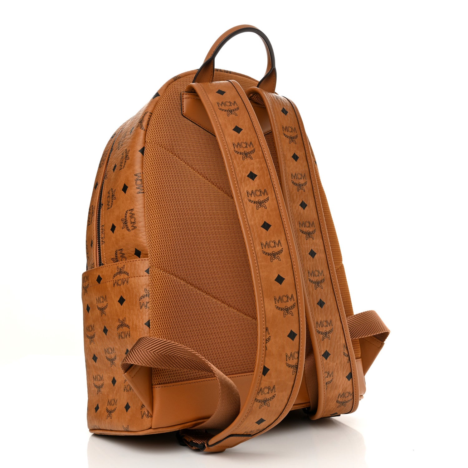 MCM Visetos Mix Munich 76 Medium Stark Backpack Cognac 1741113