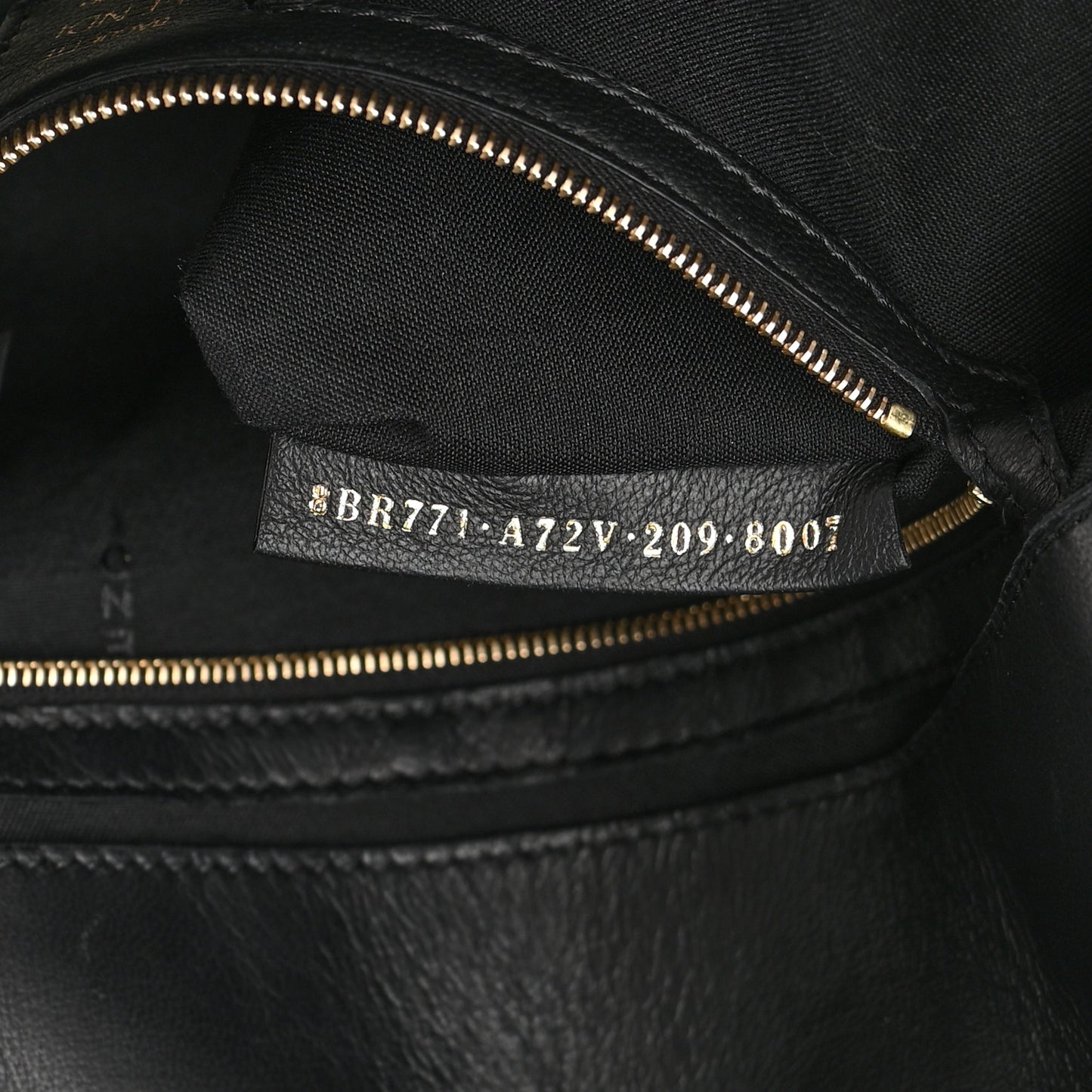 Nappa FF 1974 Embossed Large Baguette Black