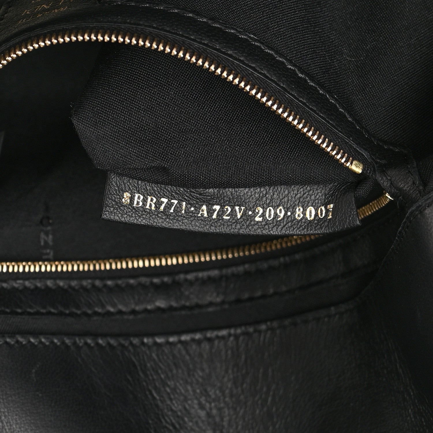 Fendi Nappa FF 1974 Embossed Large Baguette Black 7 of 11