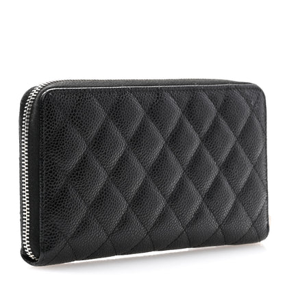 Chanel Caviar Quilted Large Gusset Zip Around Wallet Black 3 of 13