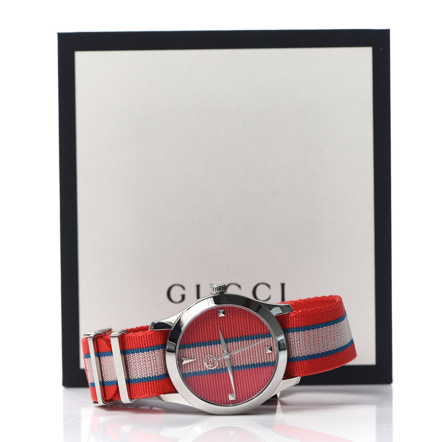 Stainless Steel Nylon 38mm G-Timeless Web Quartz Watch Red