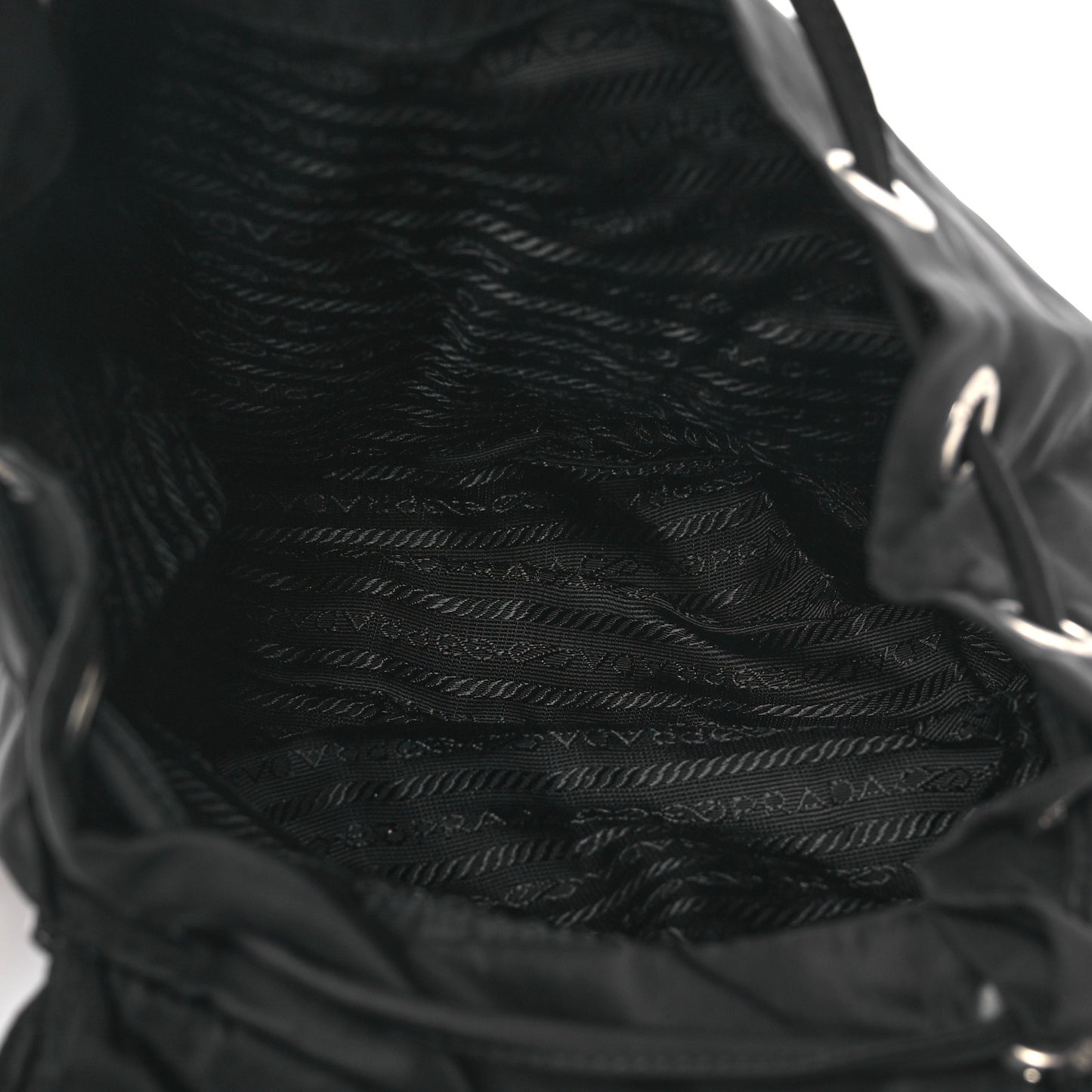 Tessuto Nylon Saffiano Small Backpack Black