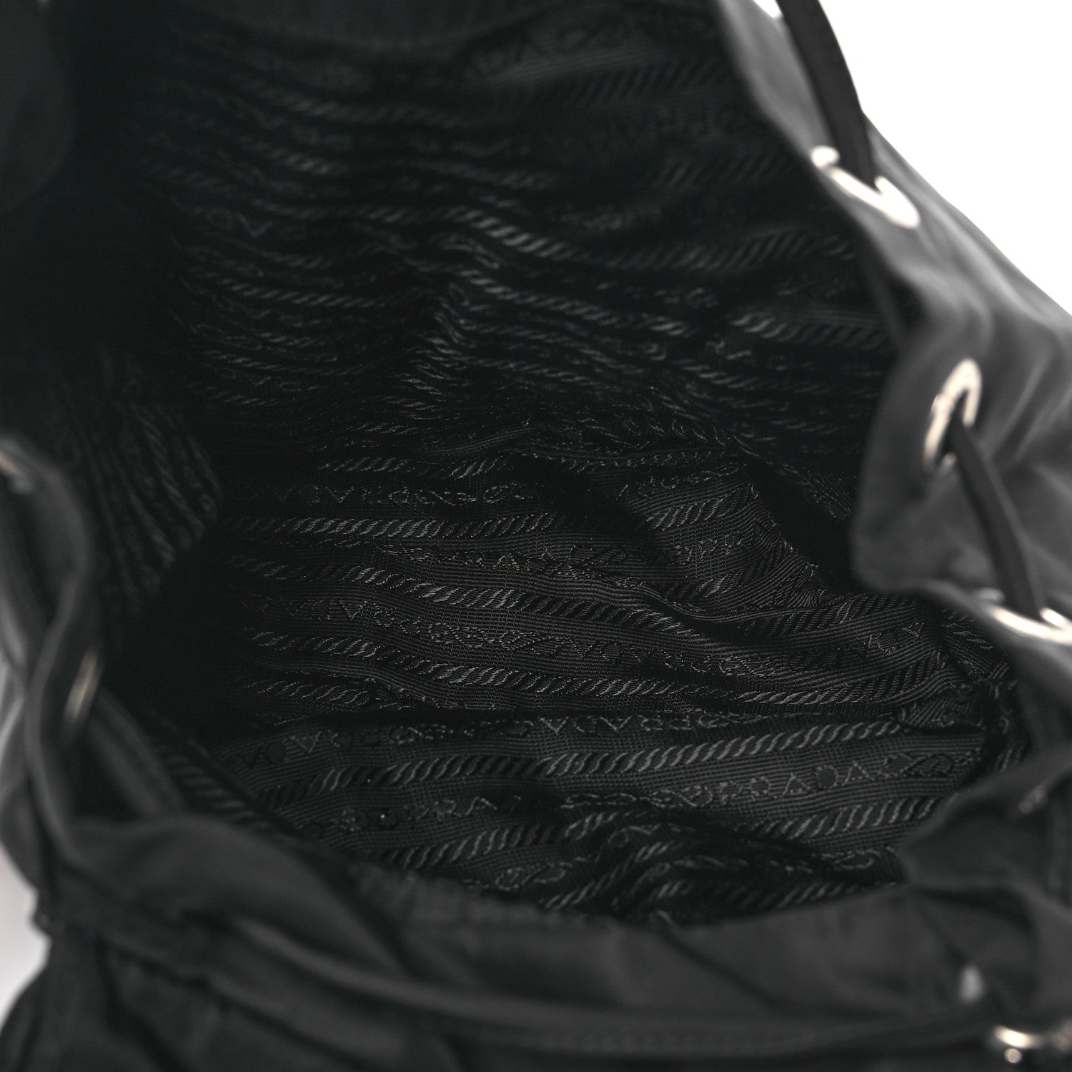Prada Tessuto Nylon Saffiano Small Backpack Black 5 of 12