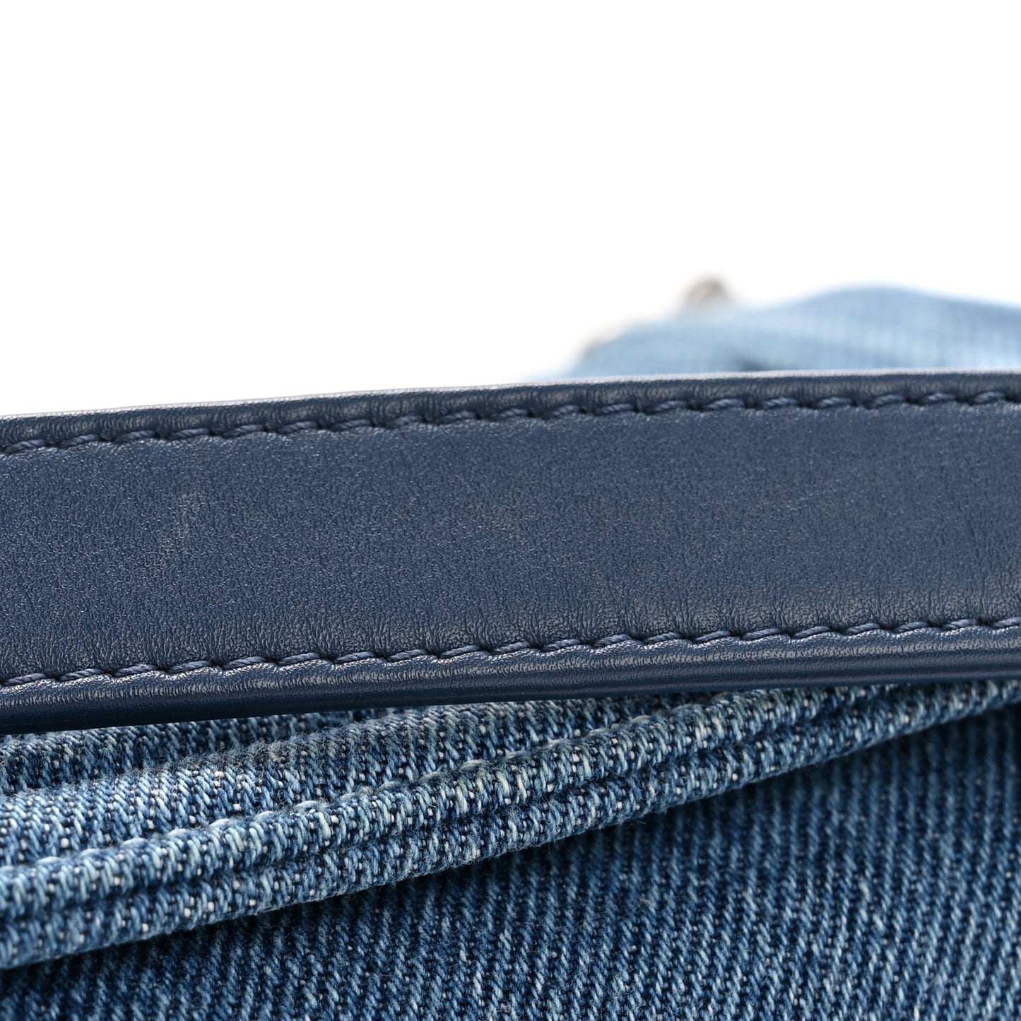 Denim Quilted Small Boy Flap Blue