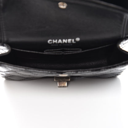 Chanel Patent Quilted Reissue Flap Clutch Bag Black 5 of 8