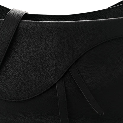 Christian Dior Grained Calfskin Saddle Soft Bag Black 14 of 19
