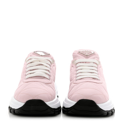Prada Re-Nylon Piuma Metal Triangle Logo Quilted 45mm Sneakers 41 Alabastro 2 of 9