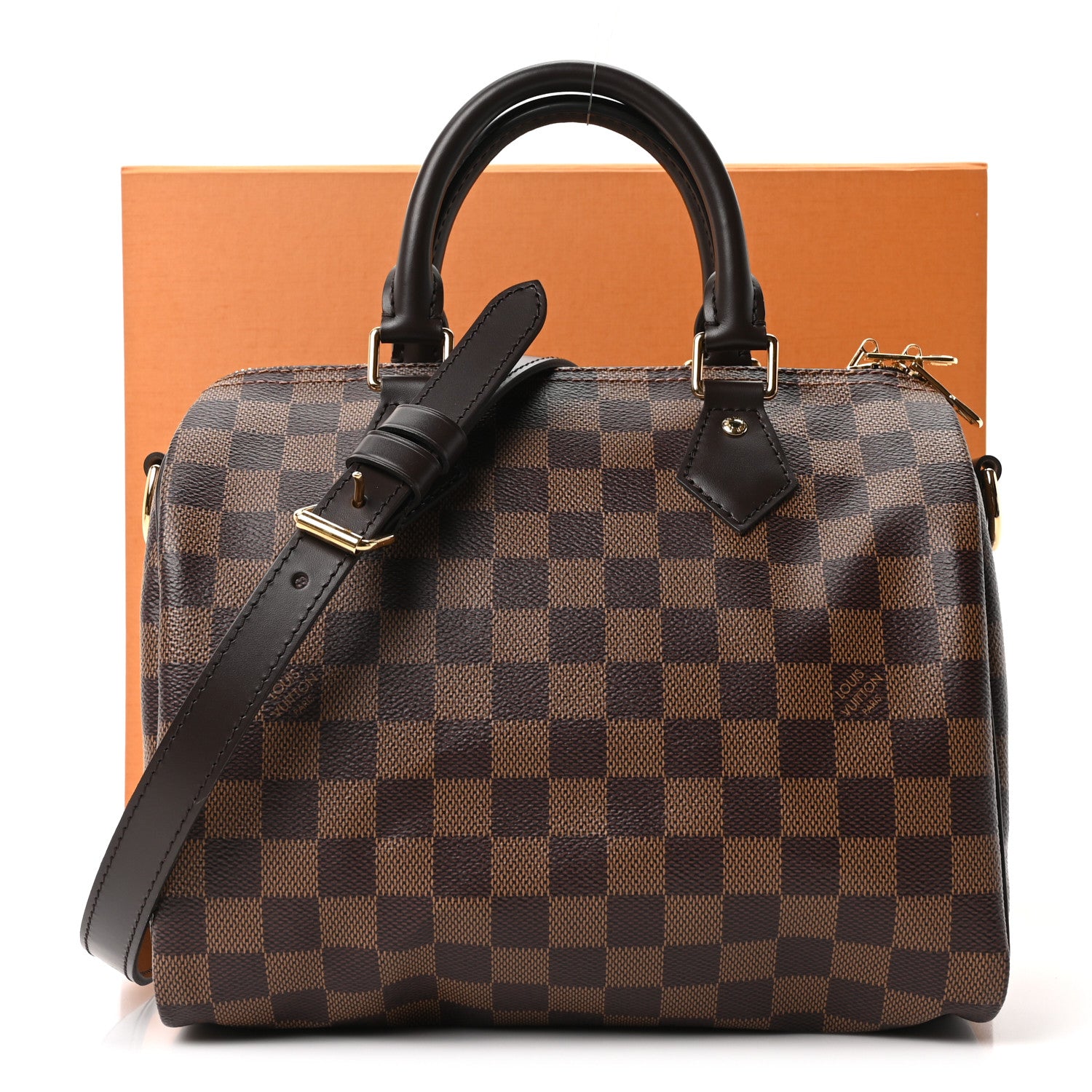 Louis Vuitton Damier Ebene Speedy Bandouliere 25 10 of 10