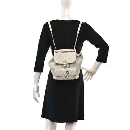 Chanel Lambskin Quilted Large Duma Drawstring Backpack White 2 of 9