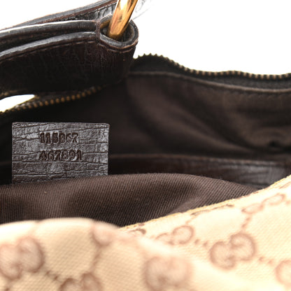 Gucci Monogram Medium Horsebit Chain Hobo Dark Brown 6 of 9